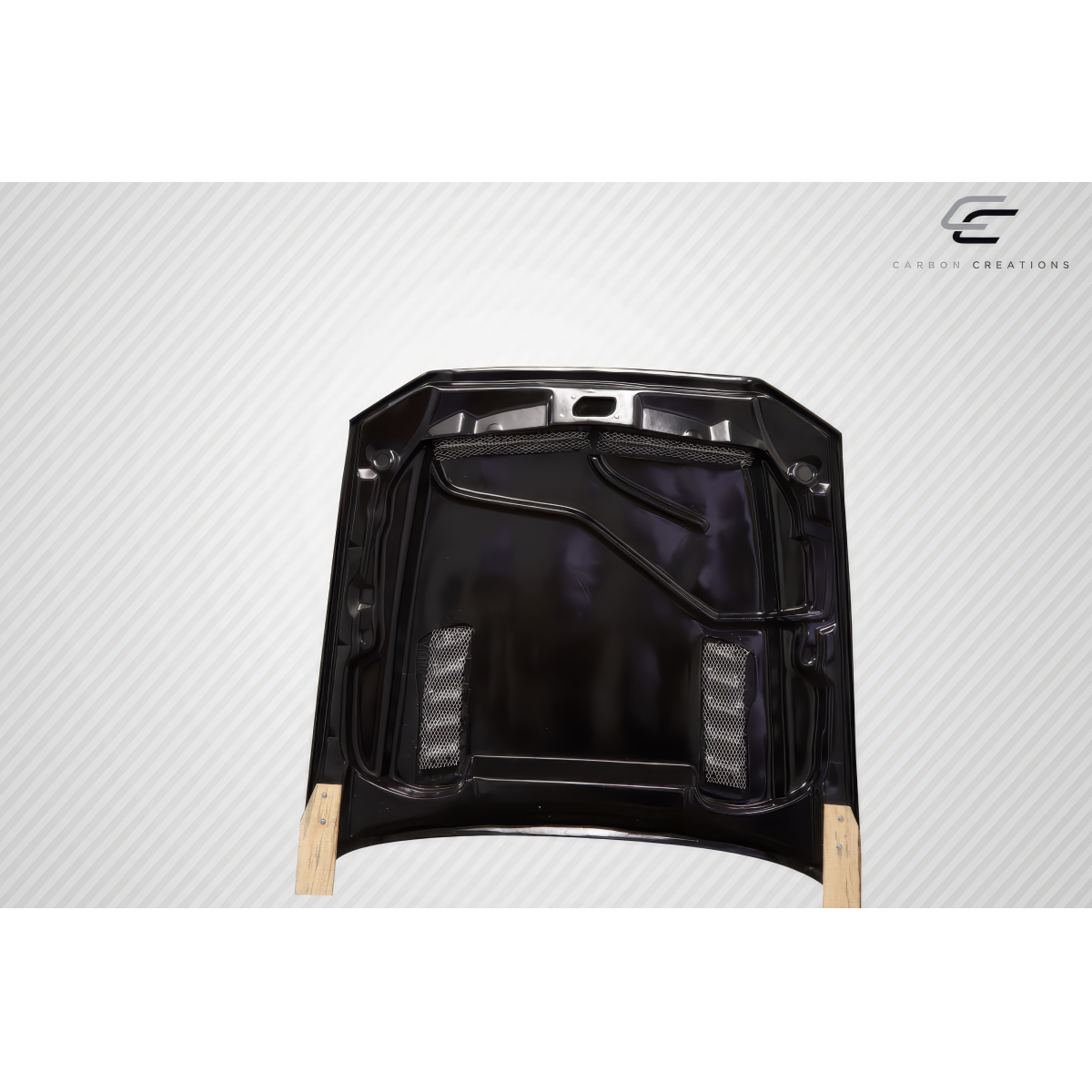 Modify your Ford Mustang 2013 with our Exterior/Hoods - Hood viewed from directly above at a flat angle