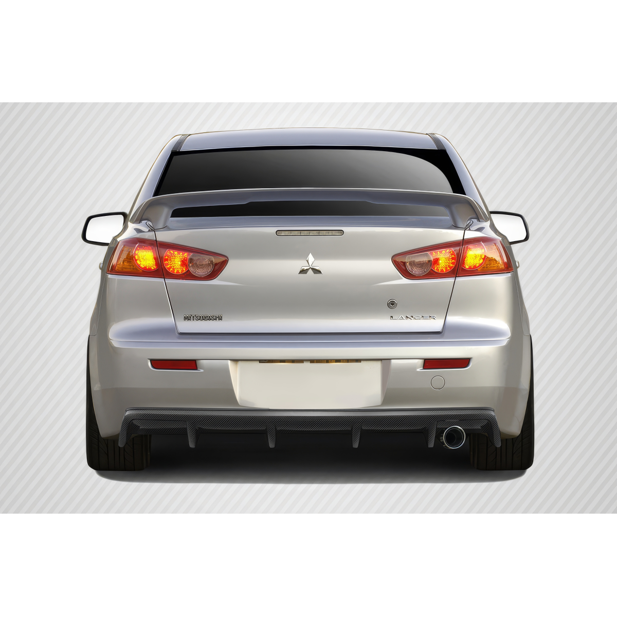 Modify your Mitsubishi Lancer 2008 with our Exterior/Diffusers - Rear view of vehicle at 0 degree angle