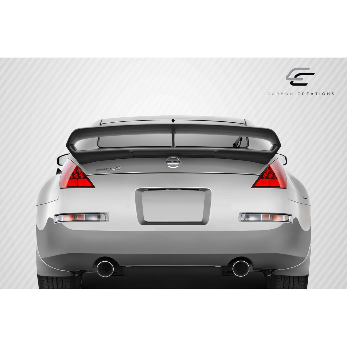 Modify your Nissan 350Z 2003 with our Exterior/Wings - Rear angle view of the Nissan 350Z trunk wing