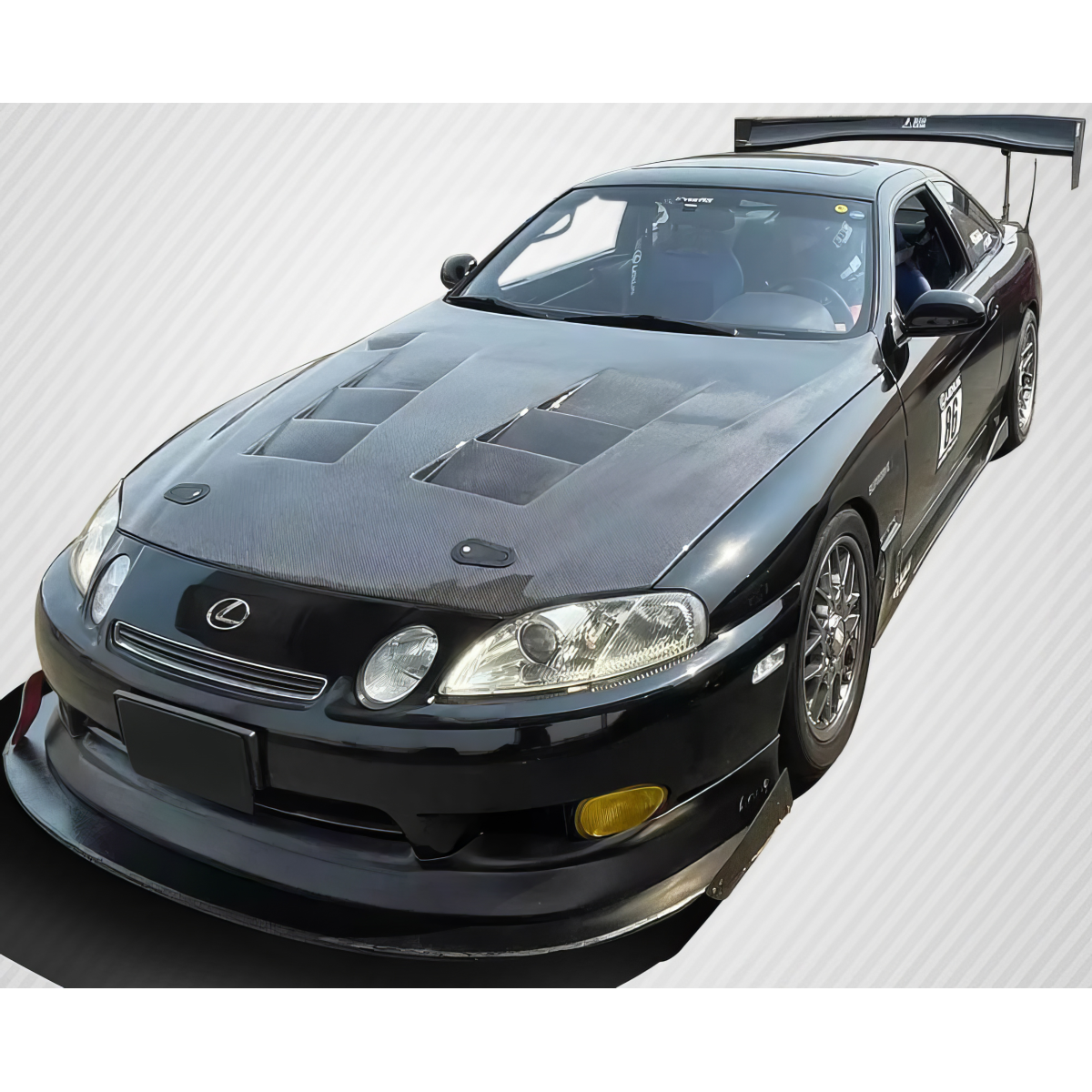 Modify your Lexus SC300 1992 with our Exterior/Hoods - Front angle view of the Lexus SC300 vehicle