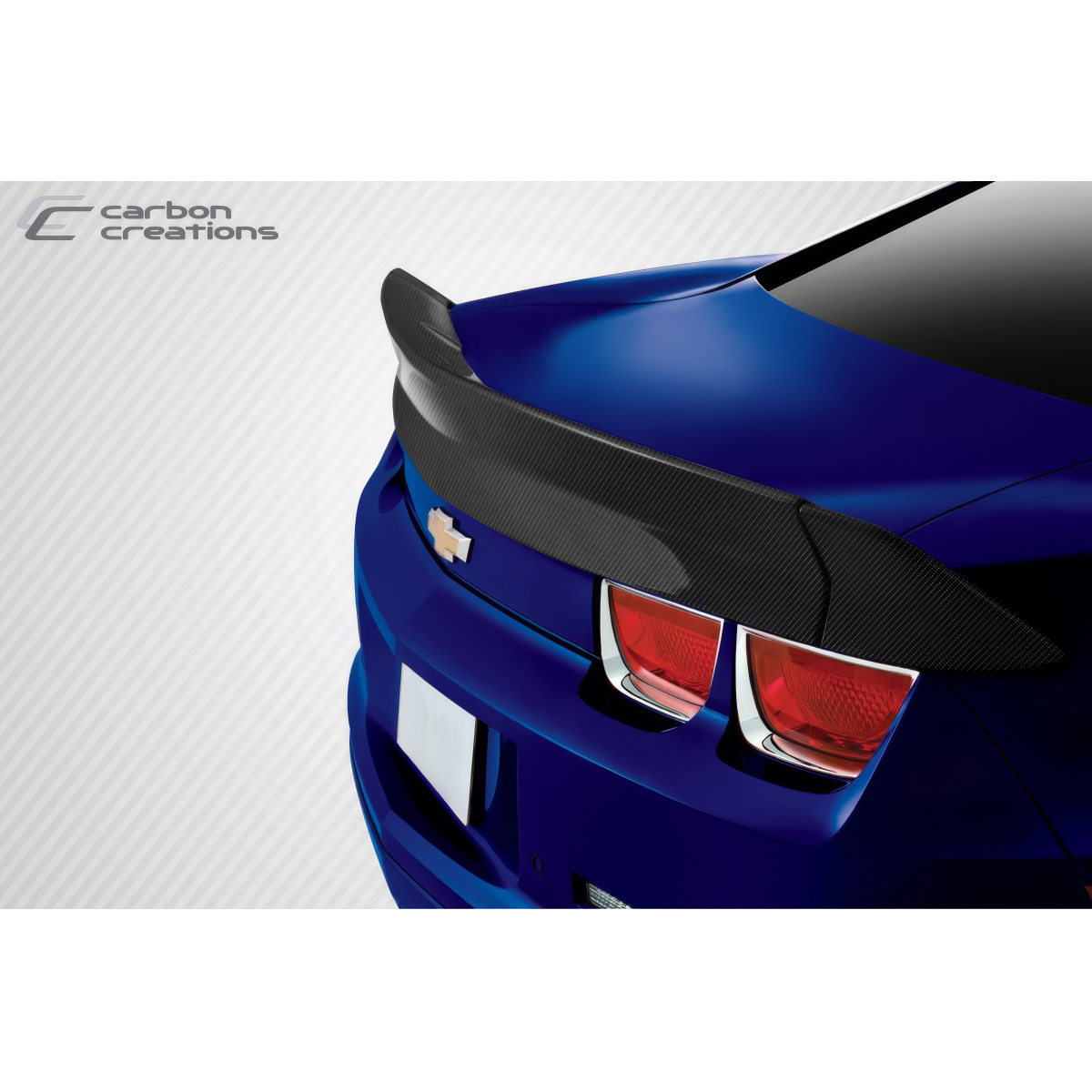 Modify your Chevrolet Camaro 2010 with our Exterior/Wings - Rear view angle focusing on the spoiler detail