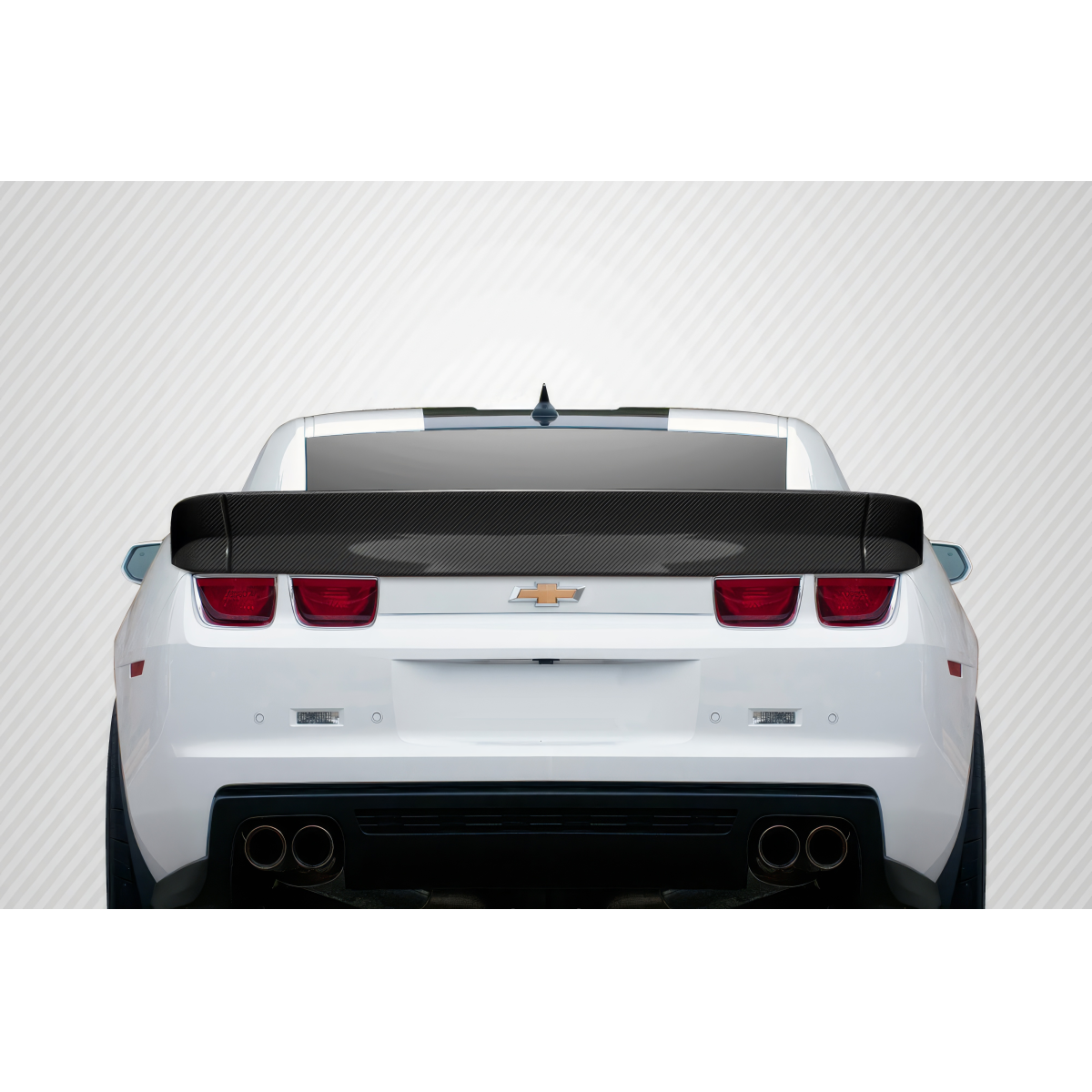 Modify your Chevrolet Camaro 2010 with our Exterior/Wings - Rear view angle with focus on the spoiler