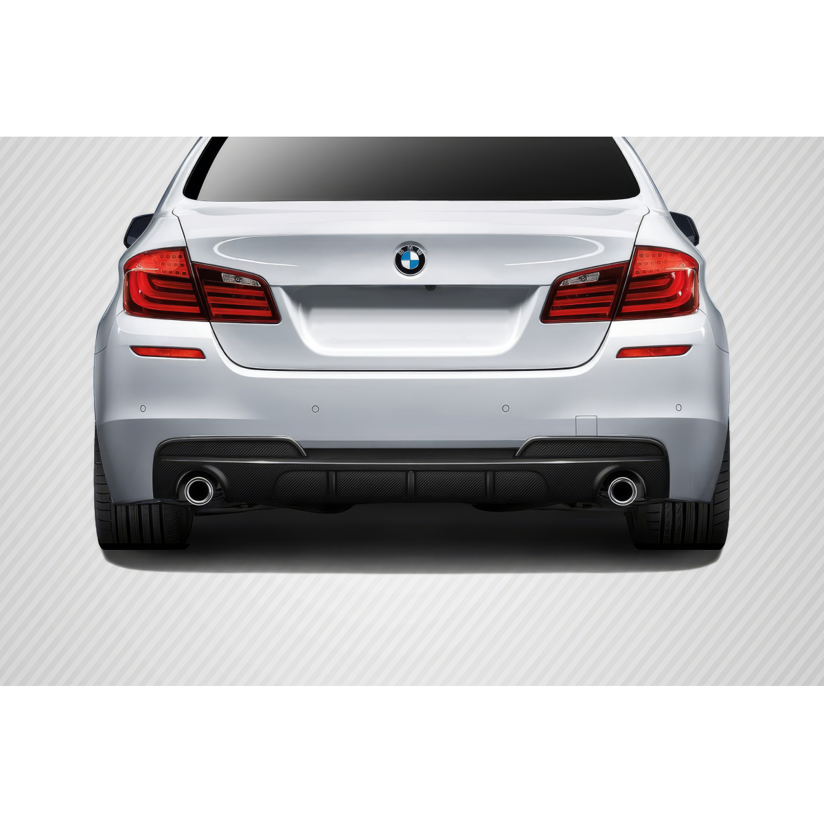 Modify your BMW 5-Series 2011 with our Exterior/Diffusers - Rear view of vehicle at straight angle