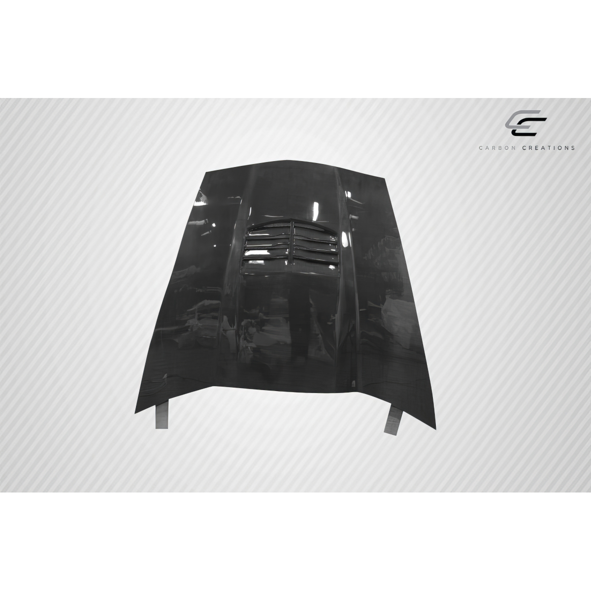 Modify your Chevrolet Corvette 2005 with our Exterior/Hoods - Flat top view of carbon fiber hood