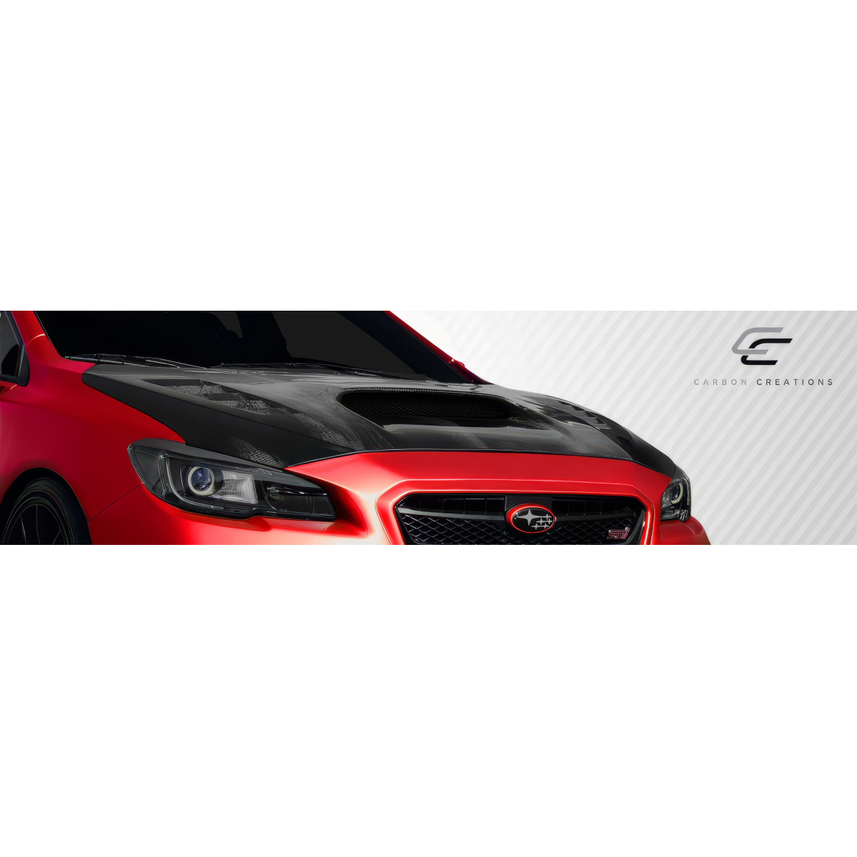 Modify your Subaru WRX 2015 with our Exterior/Hoods - Front angle showing hood and headlights