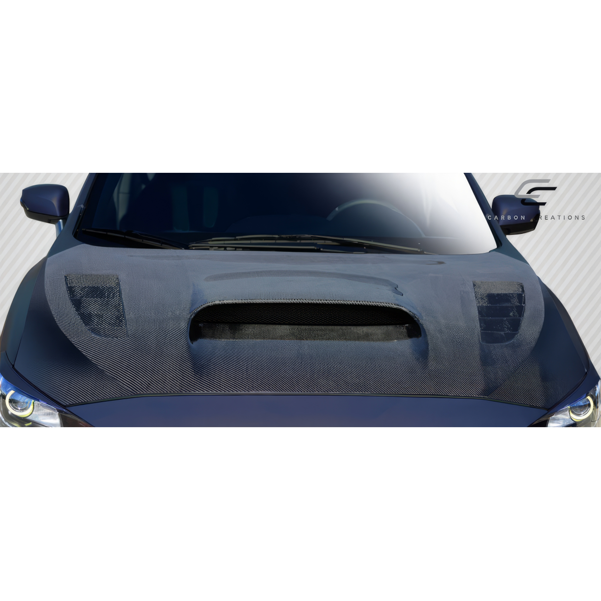 Modify your Subaru WRX 2015 with our Exterior/Hoods - Viewed from front at slight upward angle