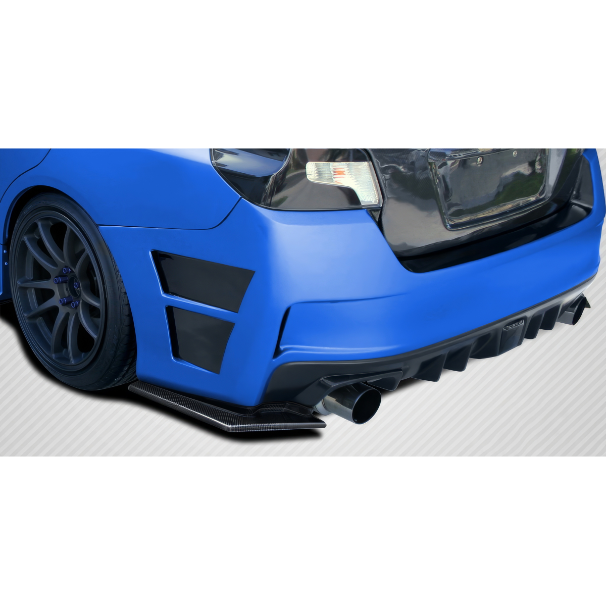 Modify your Subaru WRX 2015 with our Exterior/Other Exterior - Rear view angle showcasing the splitter design