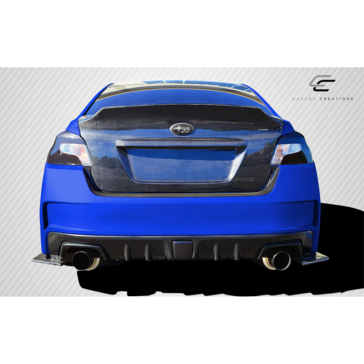 Modify your Subaru WRX 2015 with our Exterior/Other Exterior - Straight rear view showing car body and exhaust