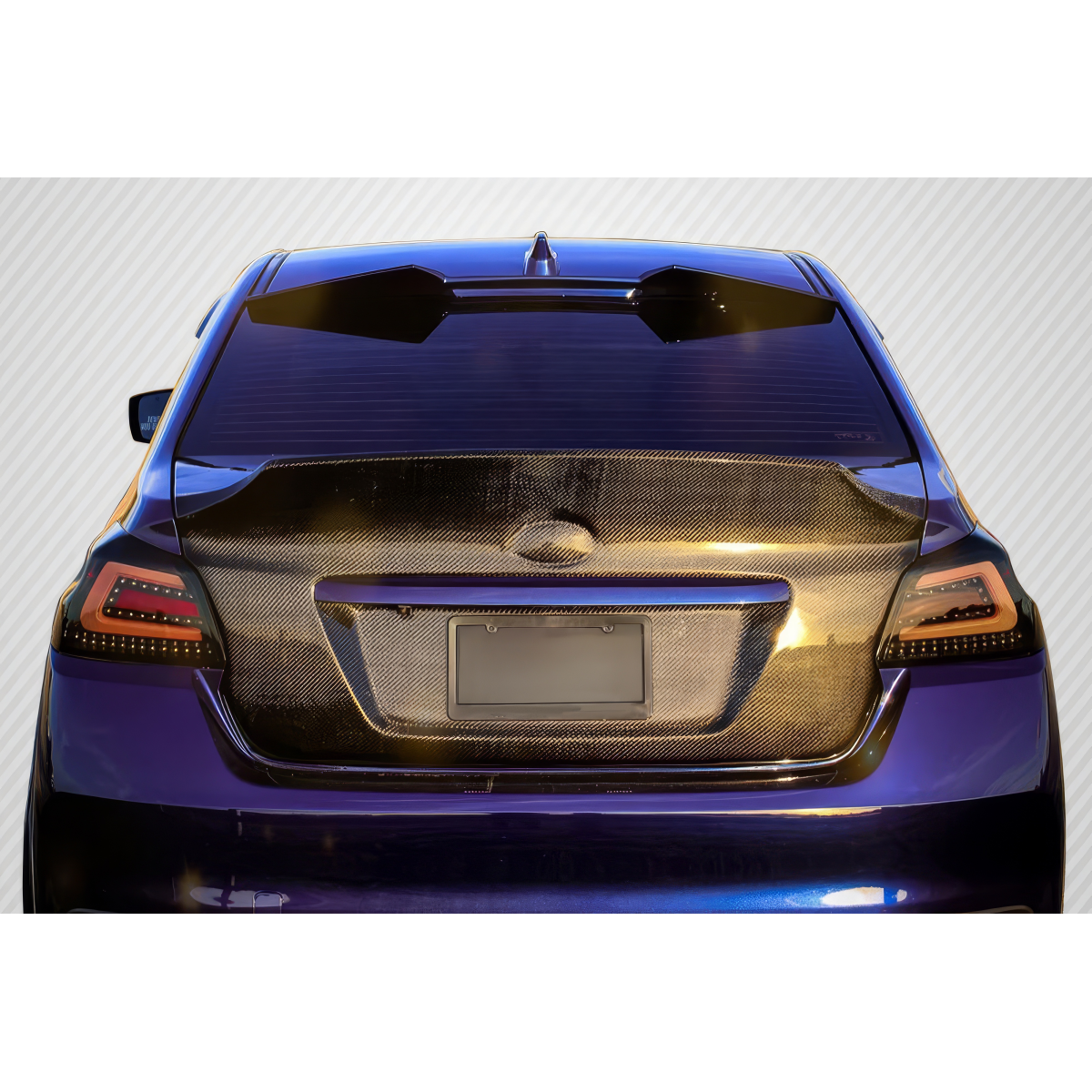 Modify your Subaru WRX 2015 with our Exterior/Trunks - Rear view of trunk part angled towards viewer