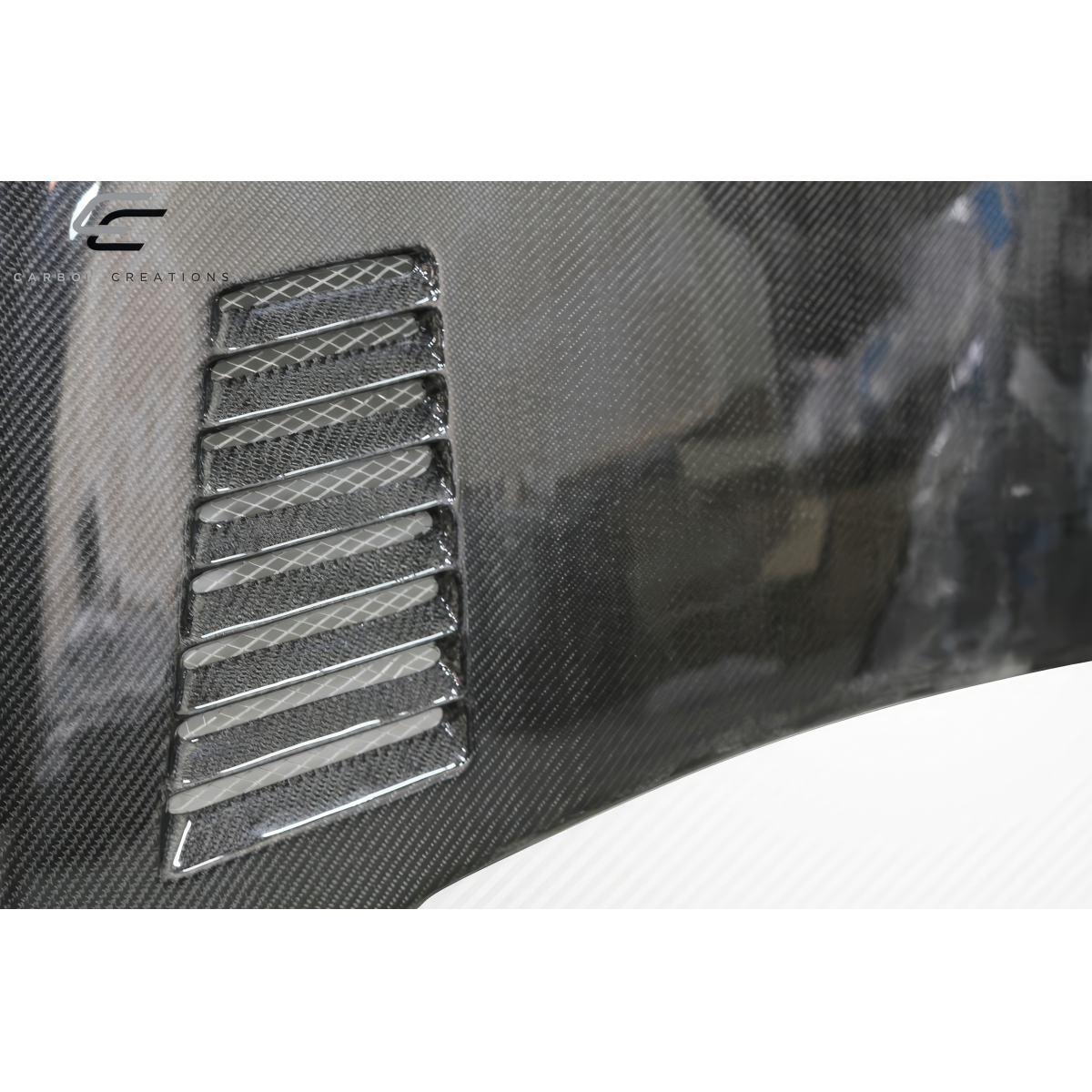 Modify your Ford F-150 2004 with our Exterior/Hoods - Part viewed from a slight angle from the side