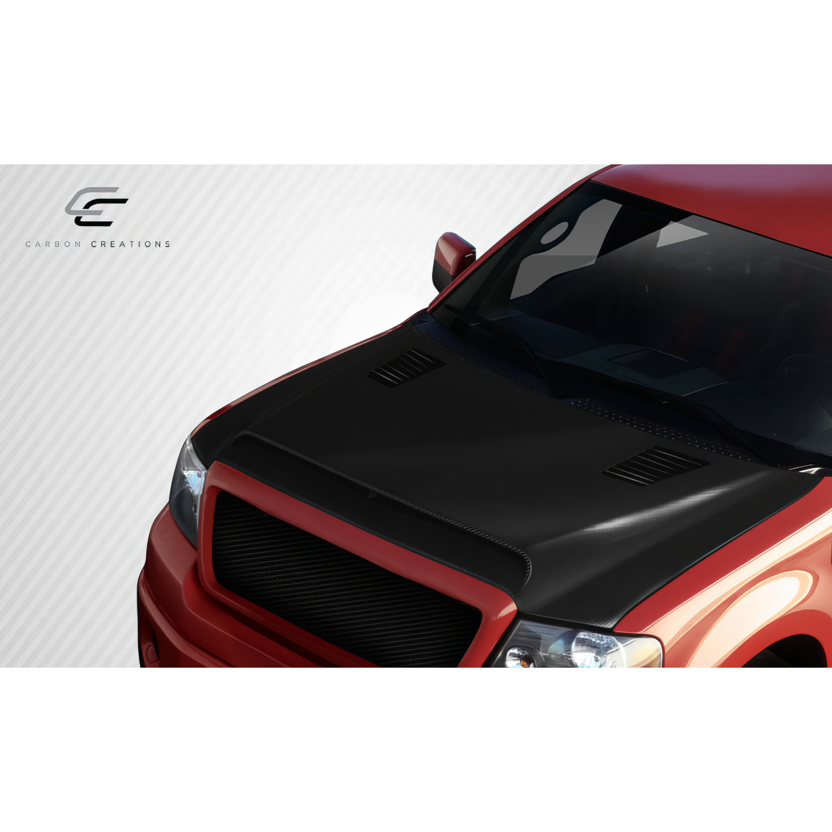 Modify your Ford F-150 2004 with our Exterior/Hoods - Top down view showcasing the hood design
