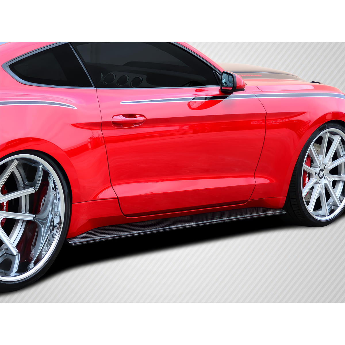 Modify your Ford GT 2015 with our Exterior/Side Skirts - Side angle showing the vehicle's side skirts