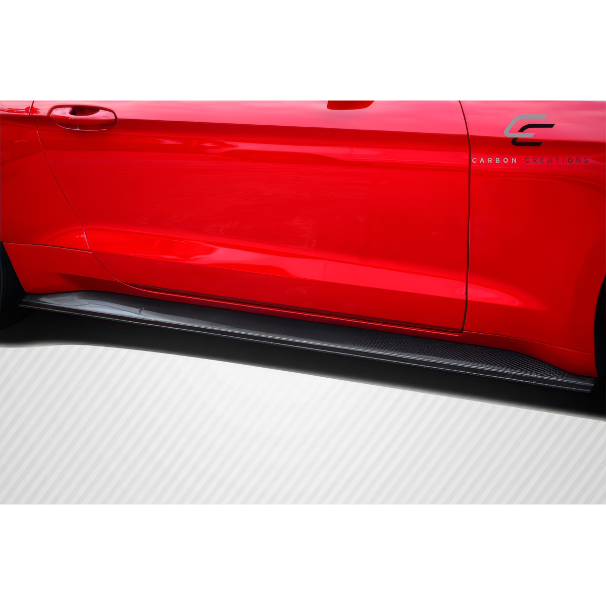 Modify your Ford GT 2015 with our Exterior/Side Skirts - Side view angled from slightly above
