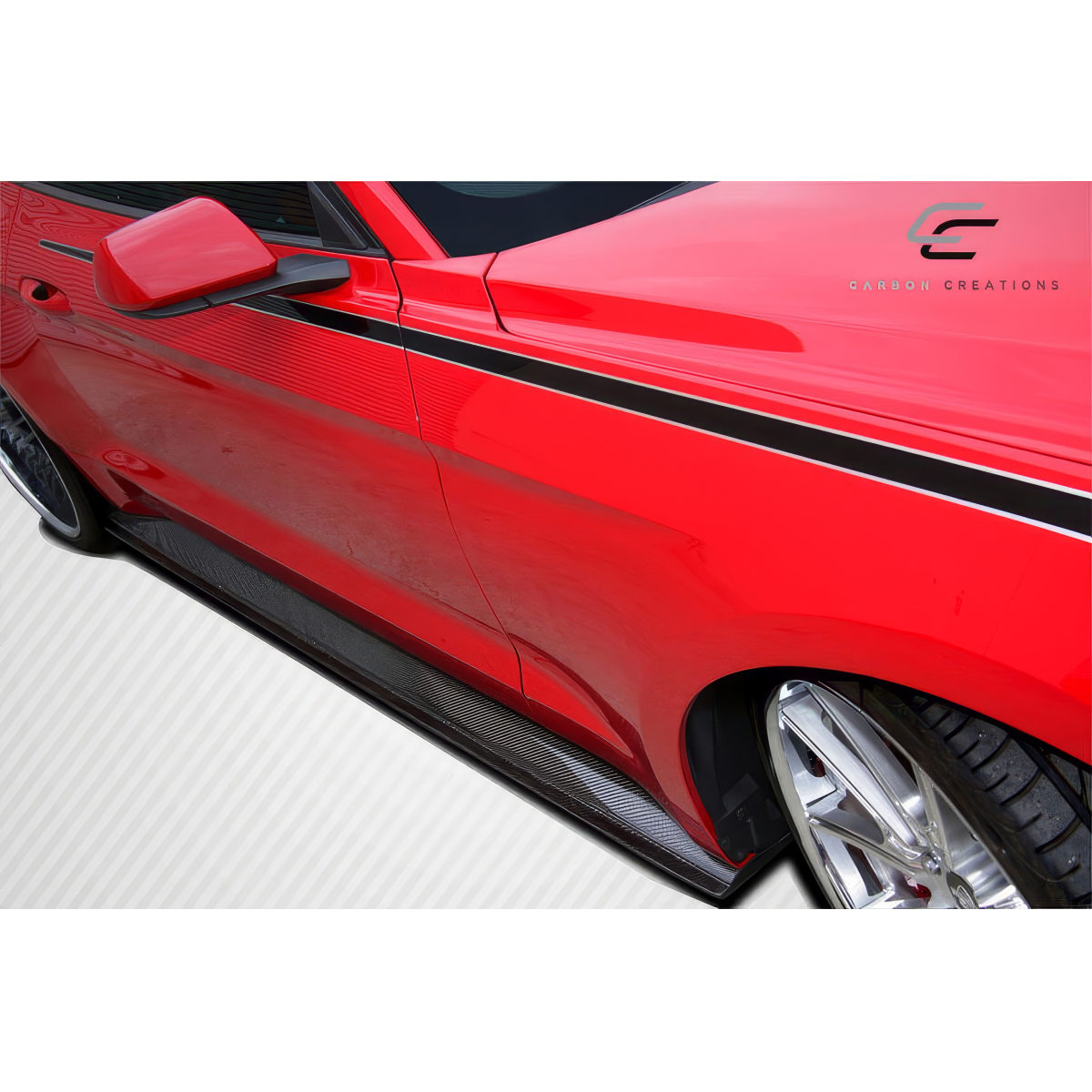 Modify your Ford GT 2015 with our Exterior/Side Skirts - Side view showing carbon fiber side skirt details