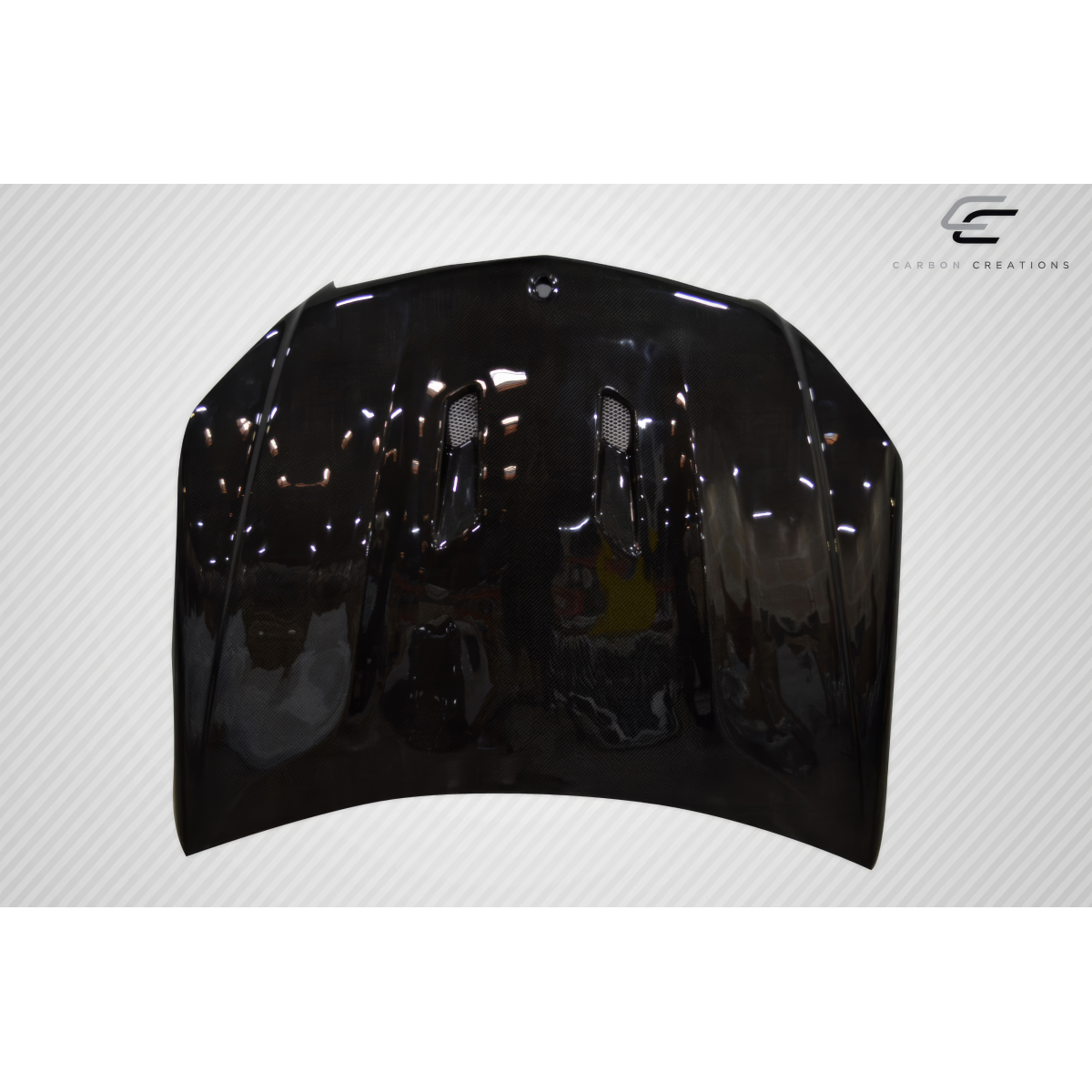 Modify your Mercedes-Benz C300 2008 with our Exterior/Hoods - Front angle view of the carbon fiber hood