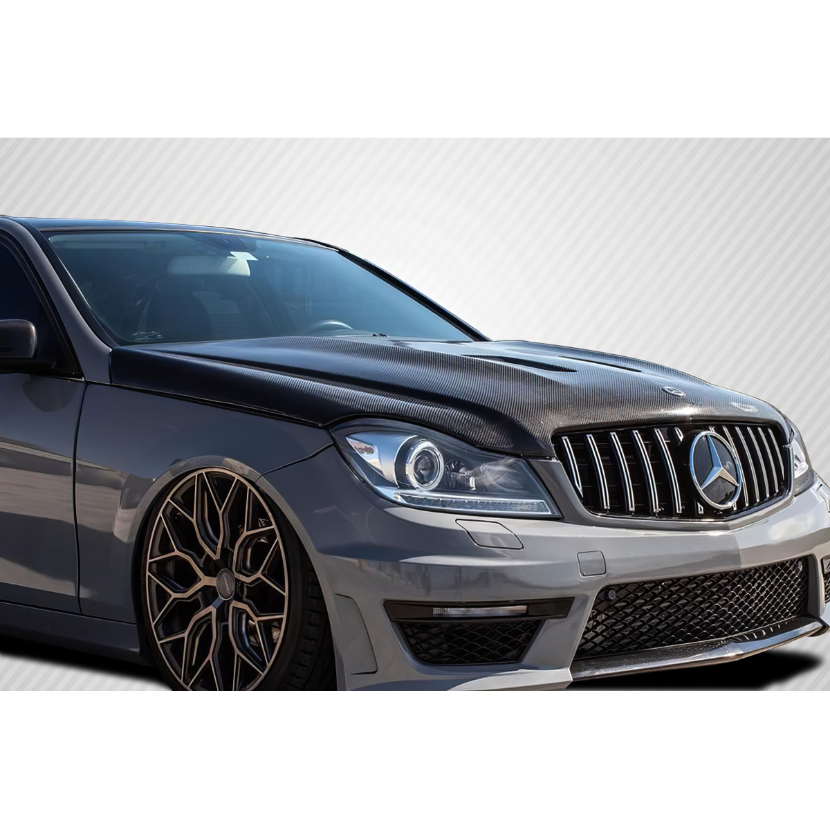 Modify your Mercedes-Benz C300 2008 with our Exterior/Hoods - Front quarter angle view of the vehicle