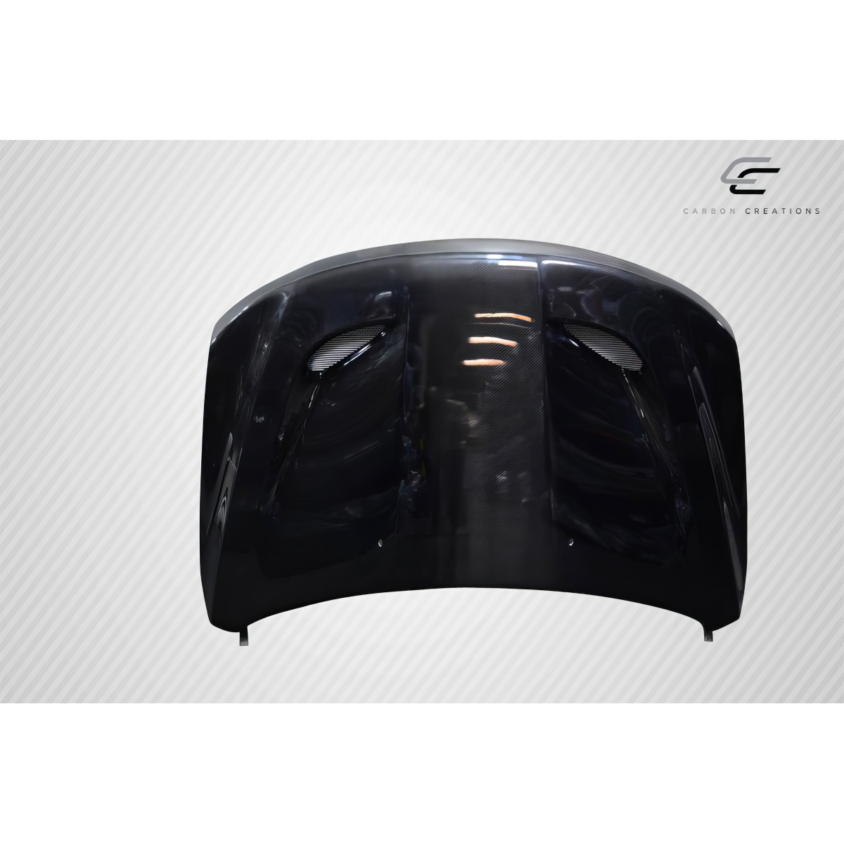 Modify your Jeep Cherokee 2011 with our Exterior/Hoods - Front view angled slightly downward