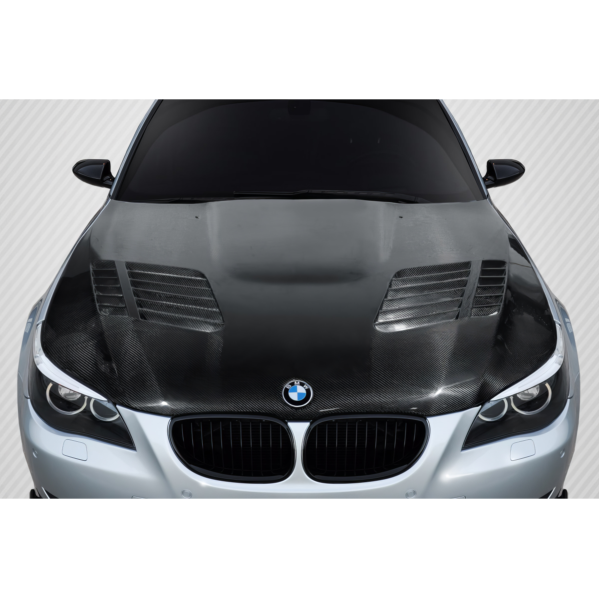 Modify your BMW 5-Series 2004 with our Exterior/Hoods - Top down view of BMW 5 Series hood