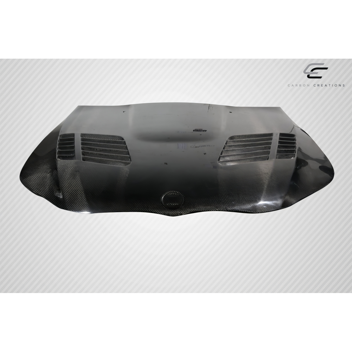 Modify your BMW 5-Series 2004 with our Exterior/Hoods - Top down view of carbon fiber hood