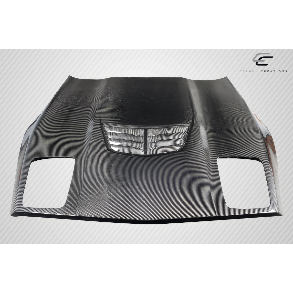Modify your Chevrolet Corvette 1985 with our Exterior/Hoods - Part is viewed from above at a slight angle