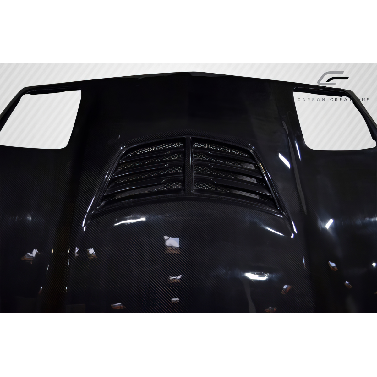 Modify your Chevrolet Corvette 1985 with our Exterior/Hoods - Top down angle of carbon fiber hood