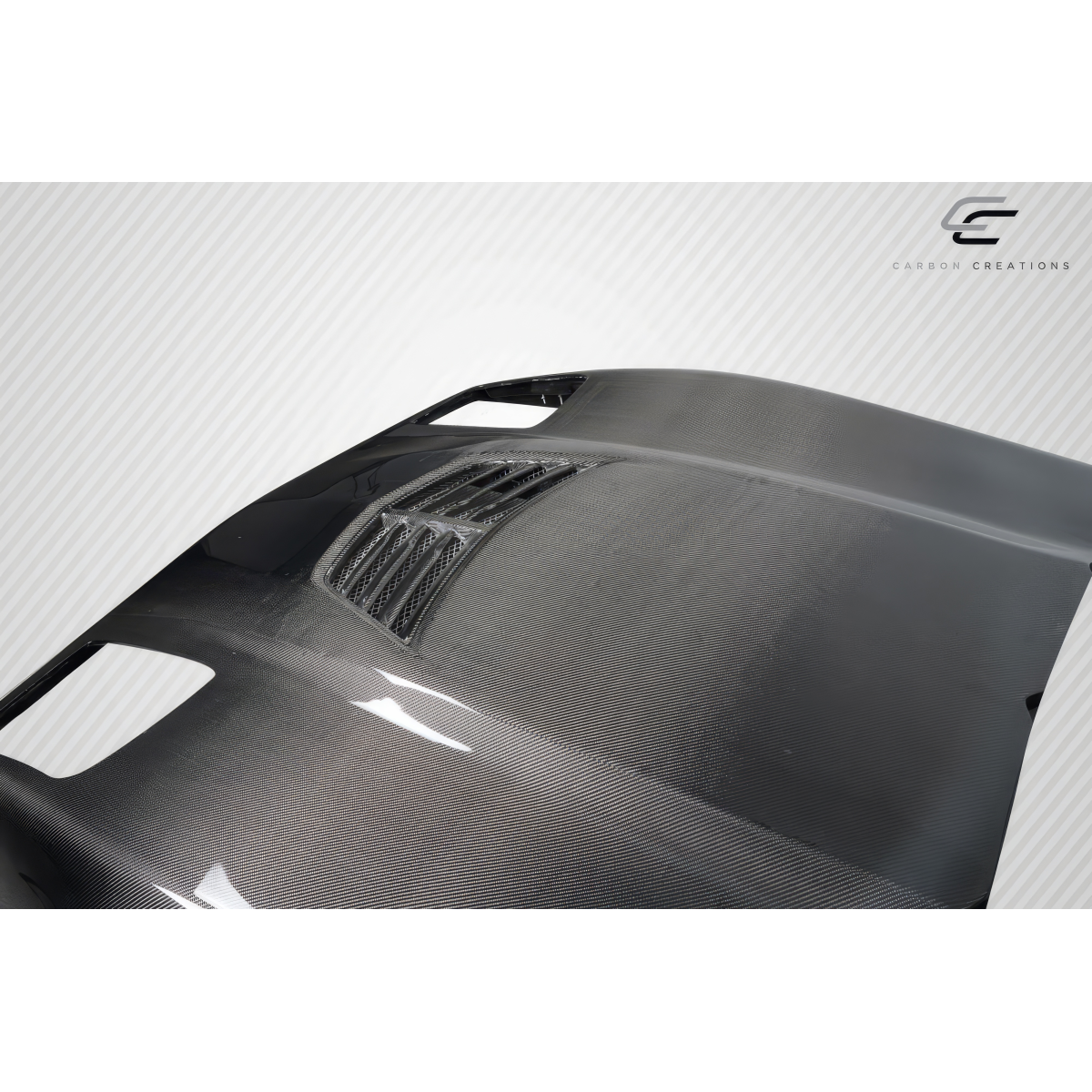 Modify your Chevrolet Corvette 1985 with our Exterior/Hoods - Top-down view of a carbon fiber hood