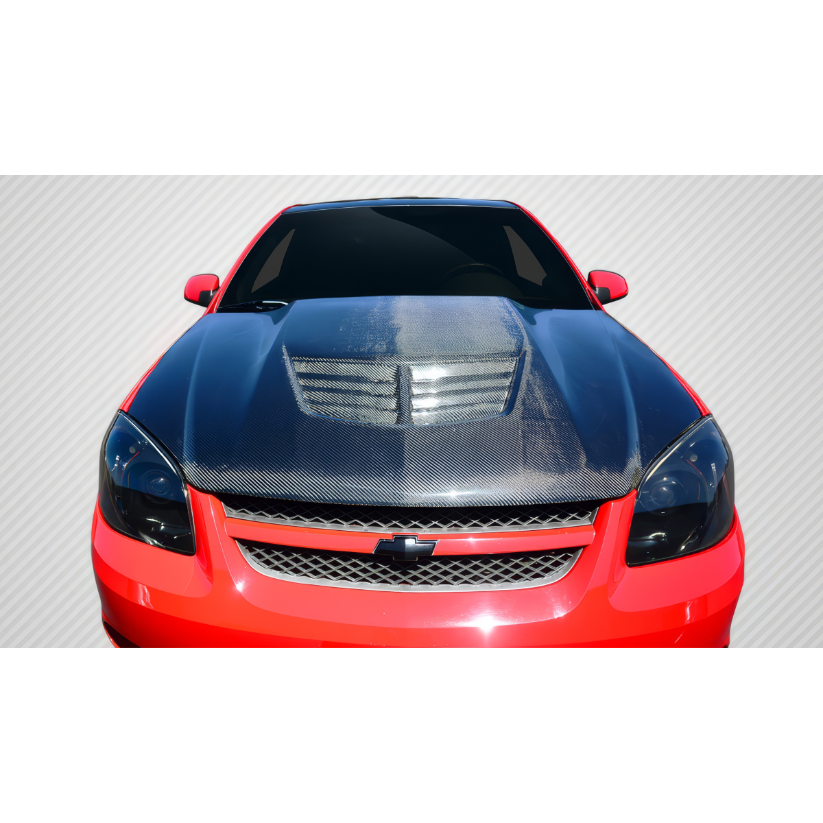 Modify your Chevrolet Cobalt 2005 with our Exterior/Hoods - Front angle view of the hood on vehicle