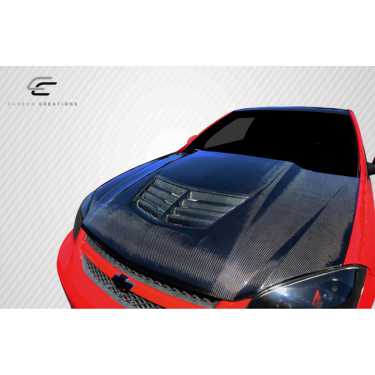 Modify your Chevrolet Cobalt 2005 with our Exterior/Hoods - Image shows hood at a frontal angle