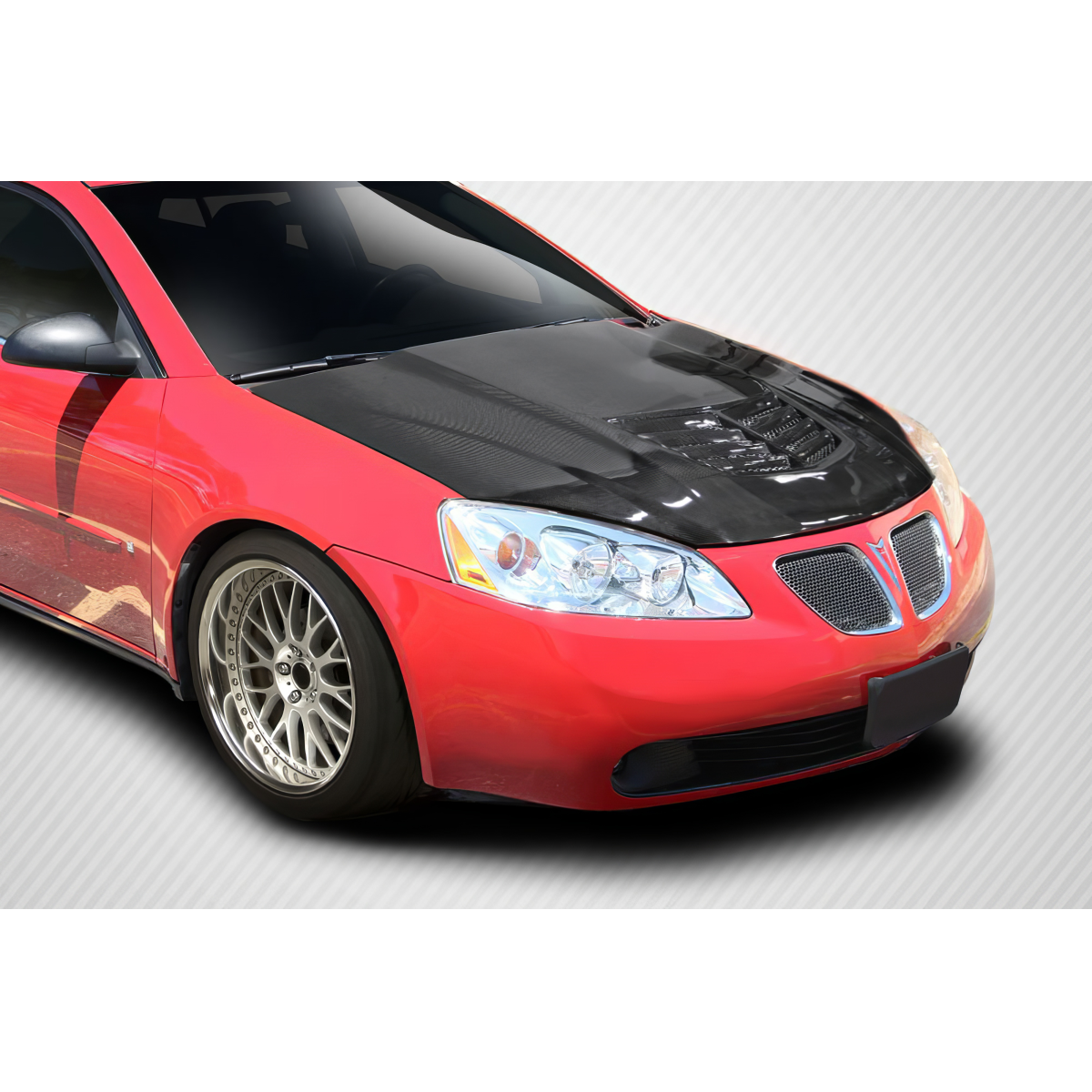 Modify your Pontiac G6 2005 with our Exterior/Hoods - Front angle view of Pontiac G6 hood