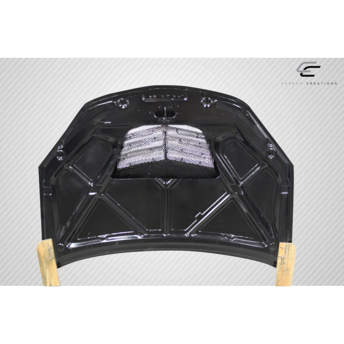 Modify your Pontiac G6 2005 with our Exterior/Hoods - Top down view of carbon fiber hood part