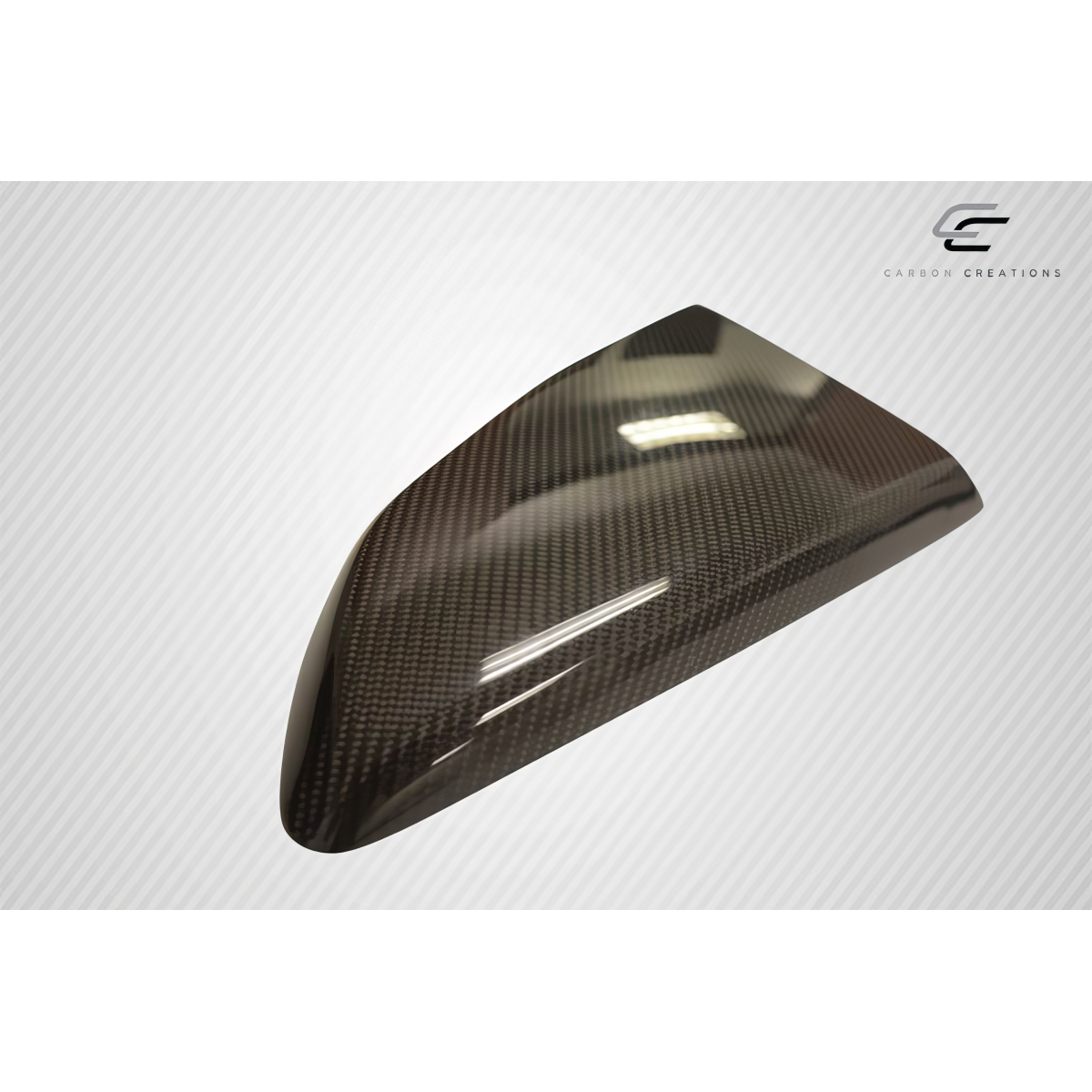 Modify your Ford Mustang 2015 with our Exterior/Scoops - Angle shows top view of carbon fiber scoop