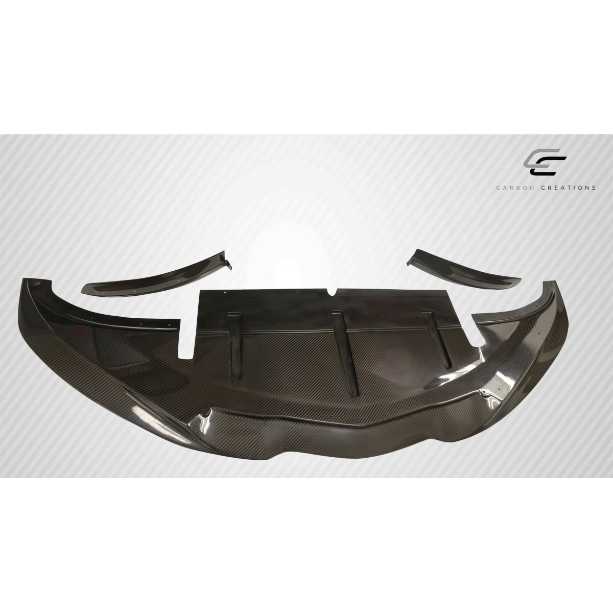 Modify your Chevrolet Corvette 2014 with our Exterior/Other Exterior - Showing a frontal view of a carbon fiber splitter