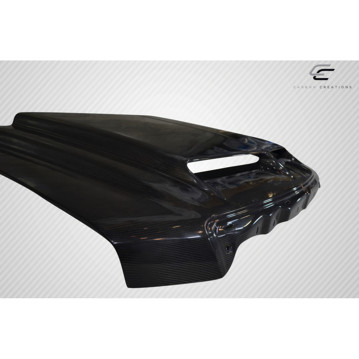 Modify your Ford F-150 2009 with our Exterior/Hoods - Angle shows top view of carbon fiber hood