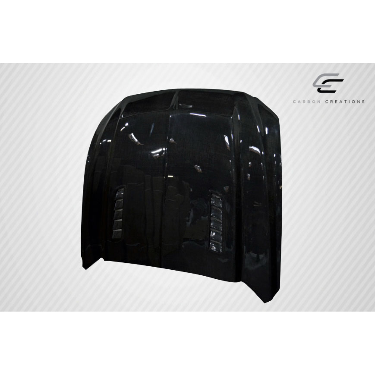 Modify your Ford Mustang 2015 with our Exterior/Hoods - Image shows hood viewed from front angle