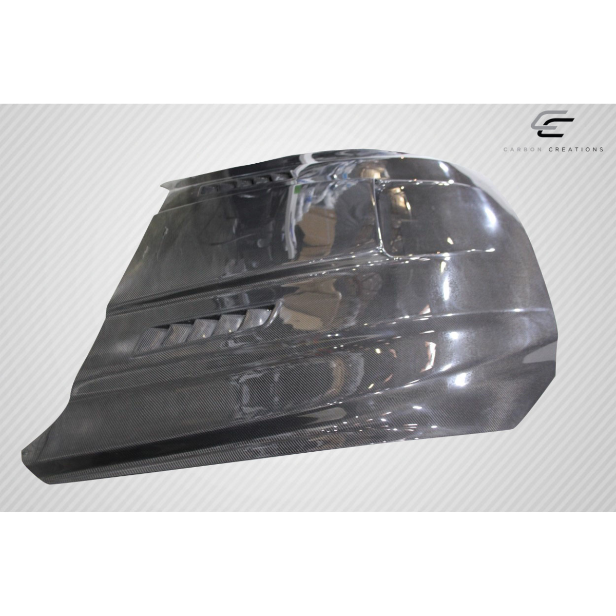 Modify your Ford Mustang 2015 with our Exterior/Hoods - Part shown at a slight side angle