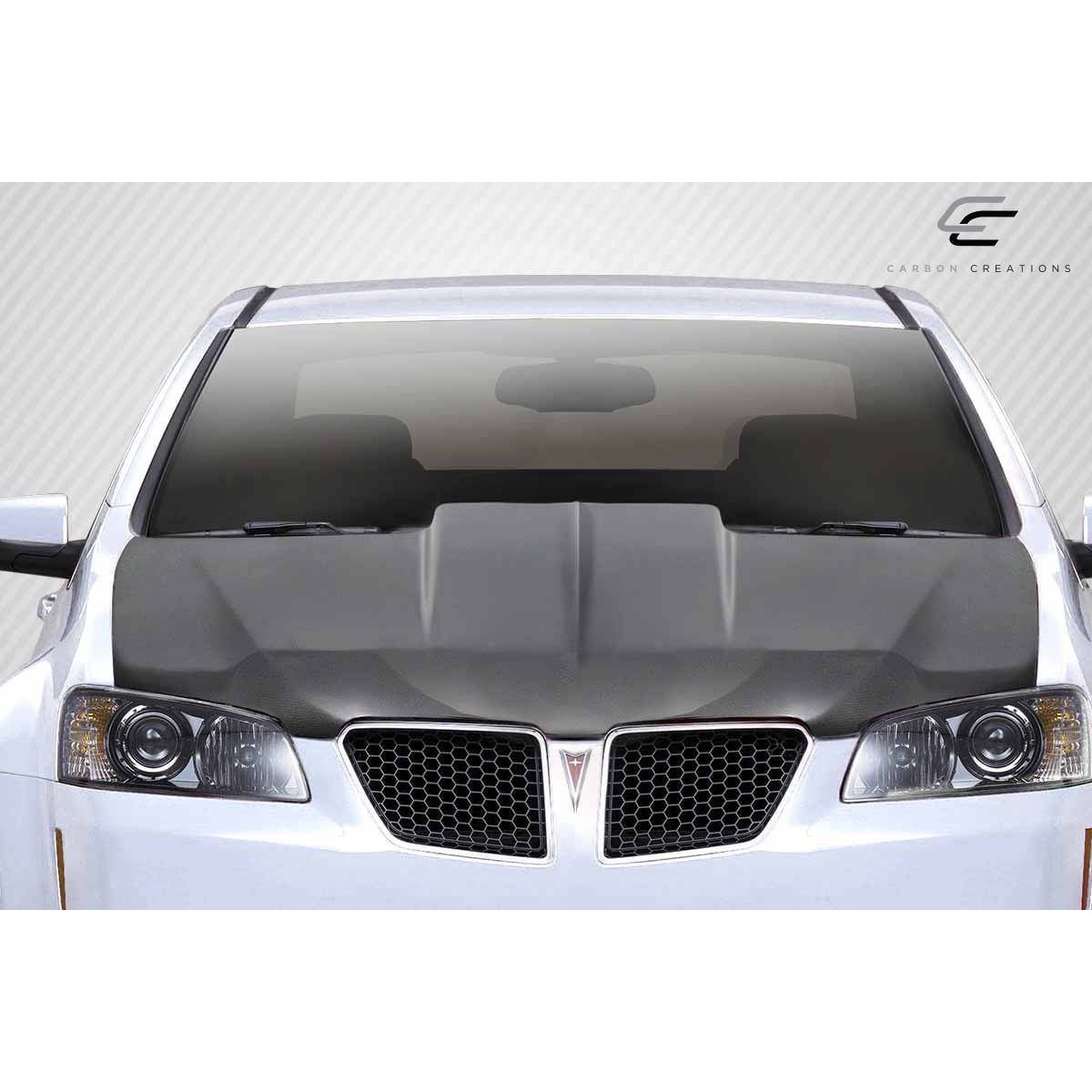 Modify your Pontiac G8 2008 with our Exterior/Hoods - Front view of the cowl hood on the Pontiac G8