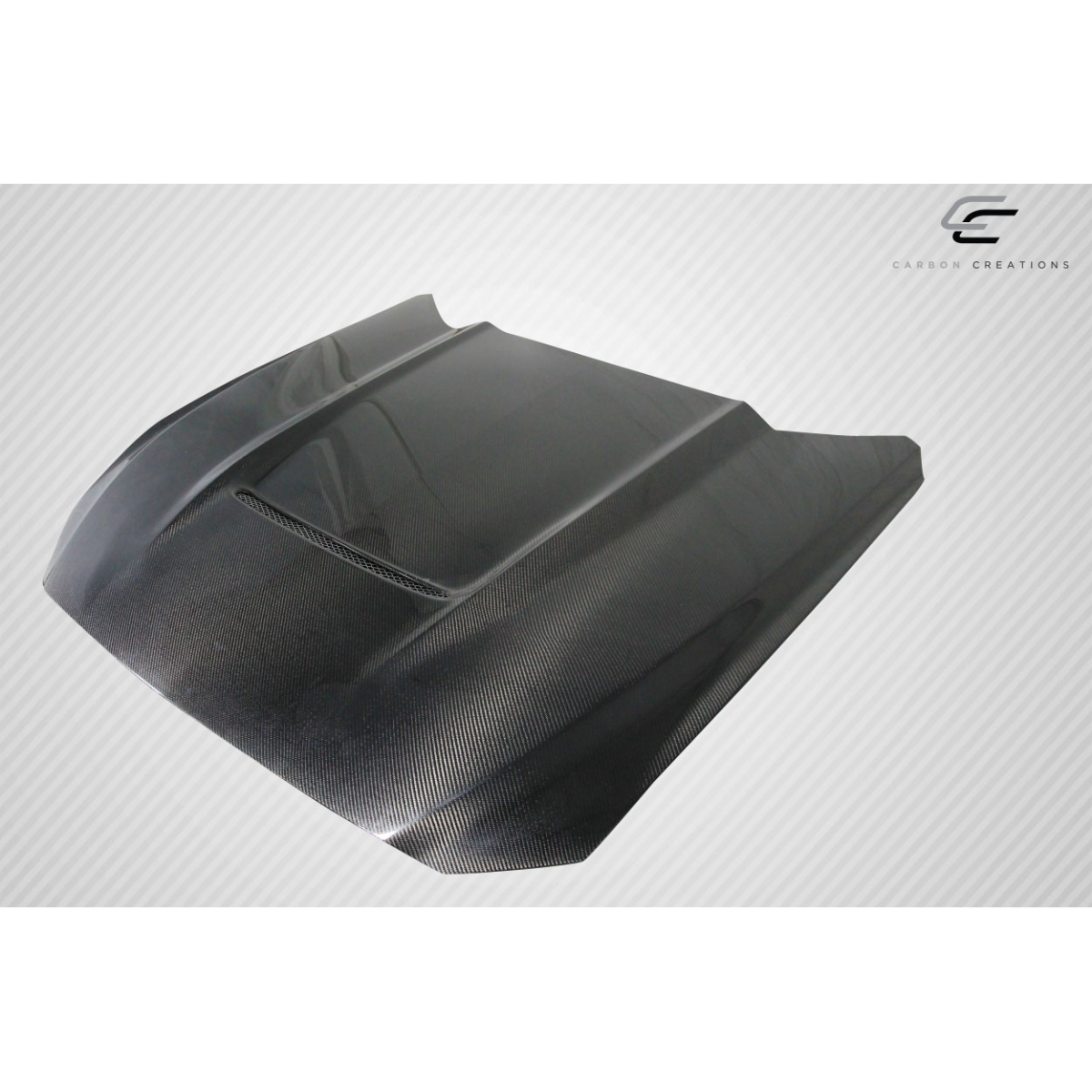 Modify your Ford Mustang 2015 with our Exterior/Hoods - Image shows hood at a slight angle from above