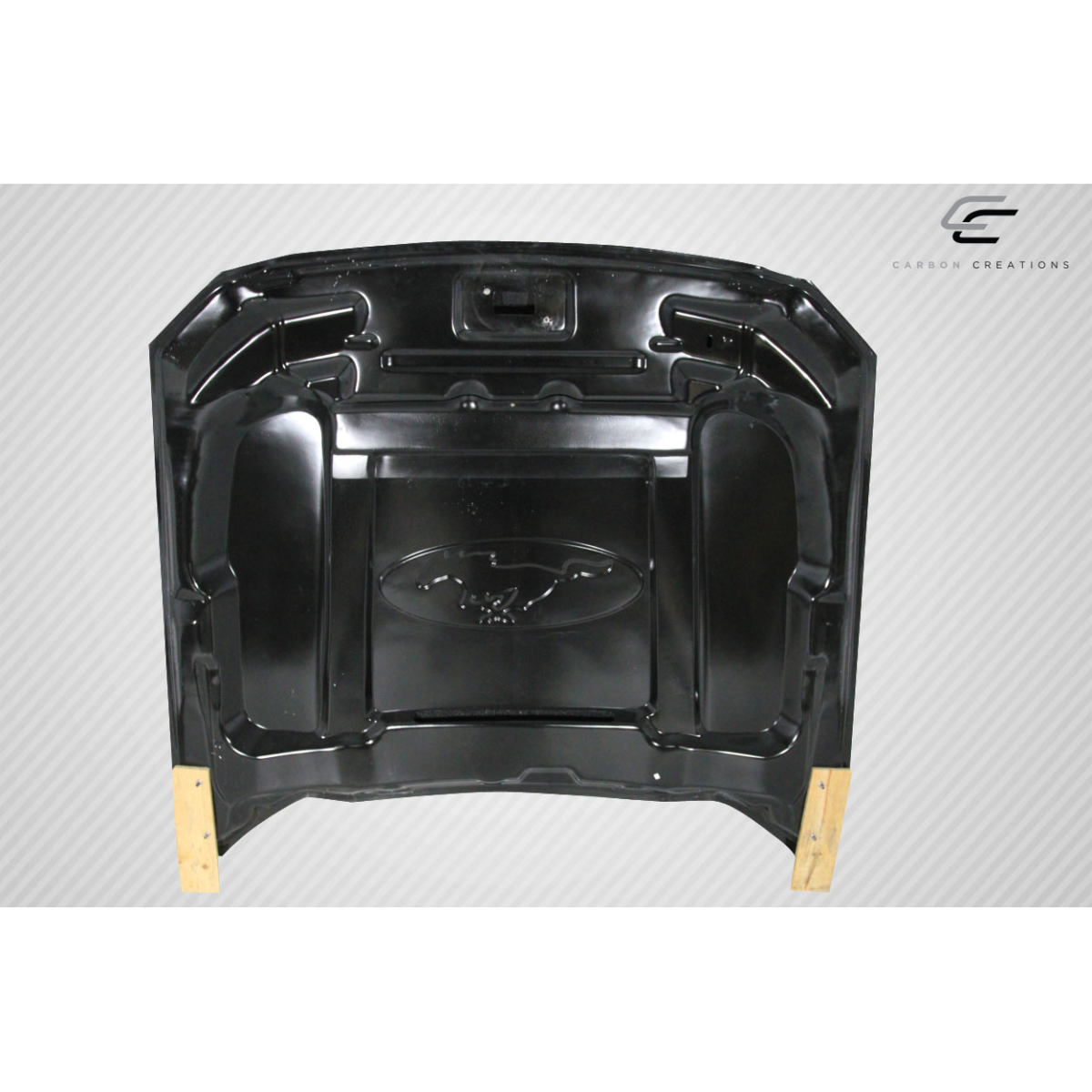 Modify your Ford Mustang 2015 with our Exterior/Hoods - Part is shown from a top down perspective