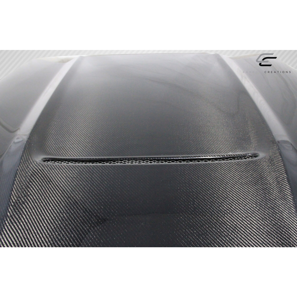 Modify your Ford Mustang 2015 with our Exterior/Hoods - Top down view of the carbon fiber hood