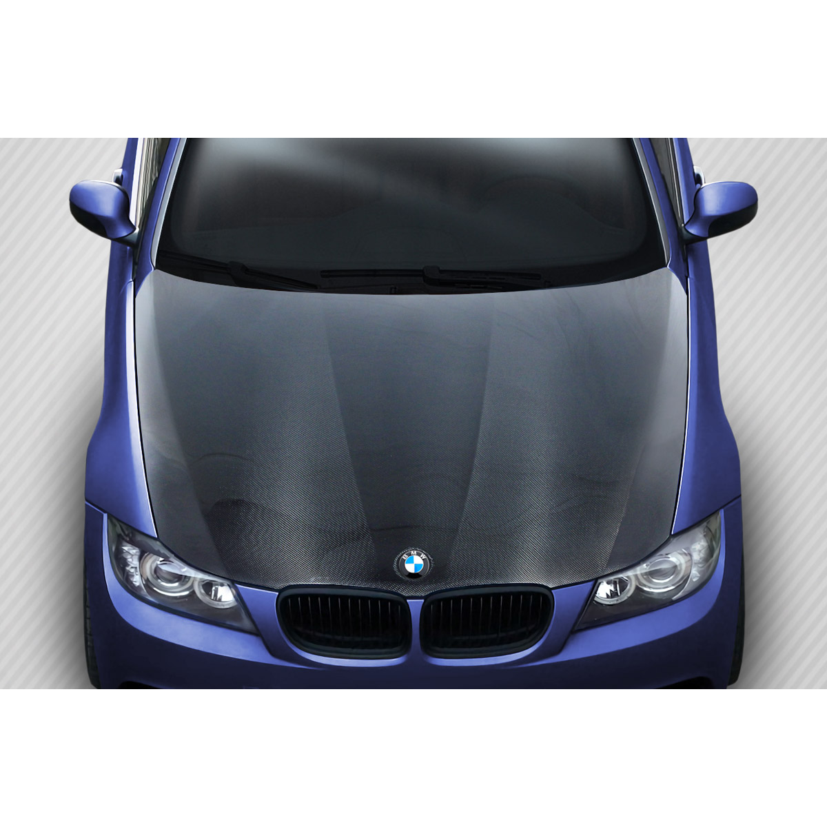 Modify your BMW 3-Series 2009 with our Exterior/Hoods - Viewed from the front at a slight angle