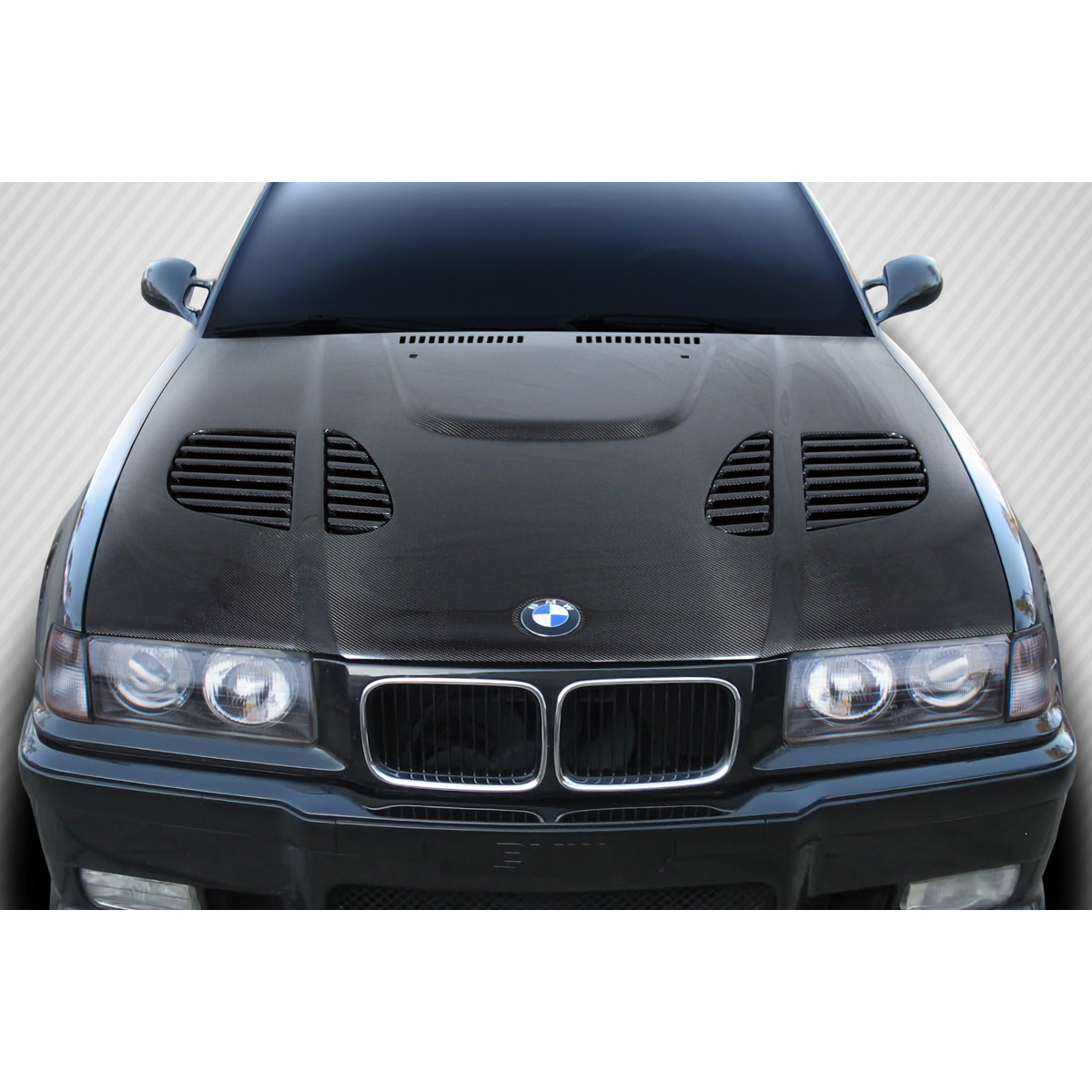 Modify your BMW 3-Series 1992 with our Exterior/Hoods - Front view at a slight angle