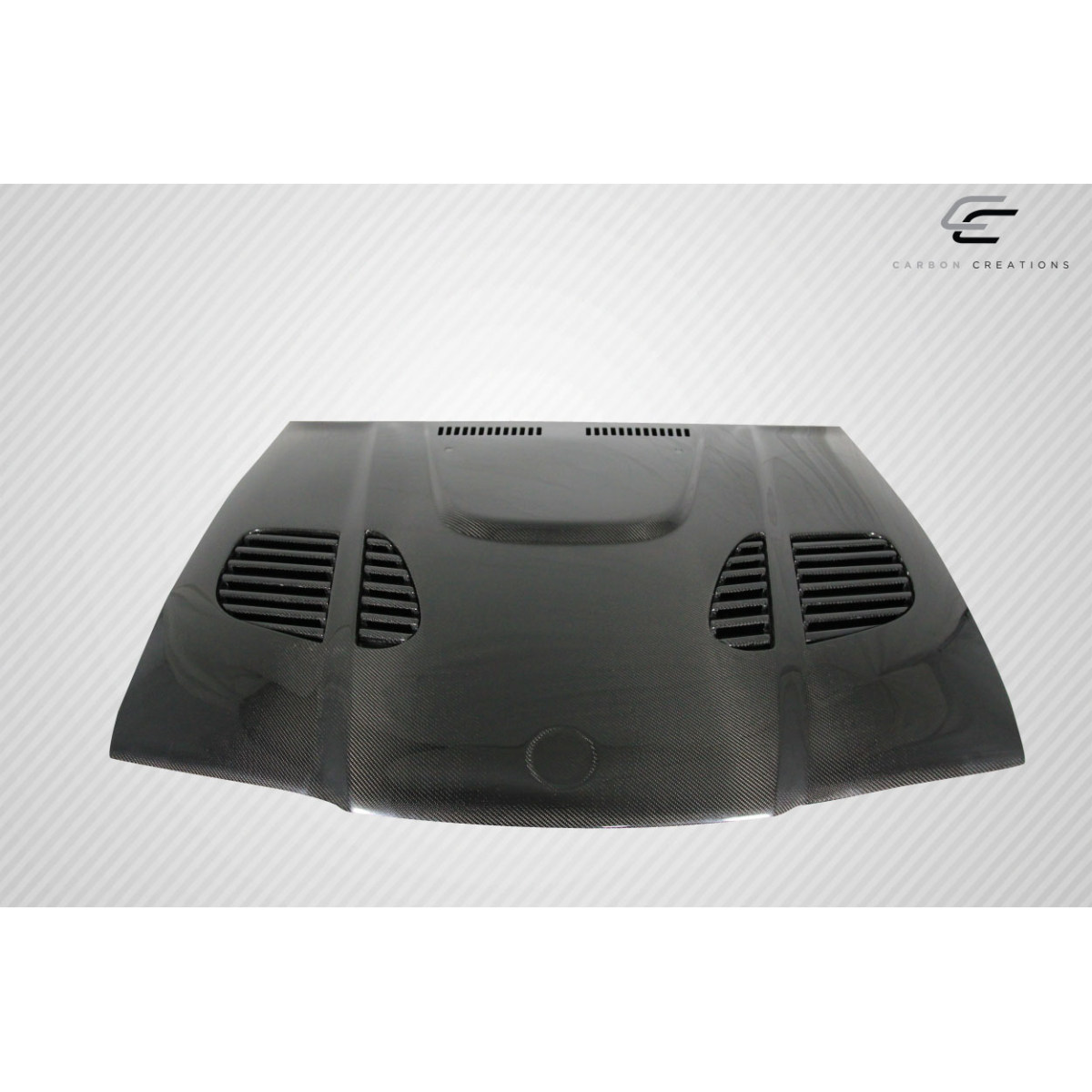 Modify your BMW 3-Series 1992 with our Exterior/Hoods - Top view of hood from a slight angle