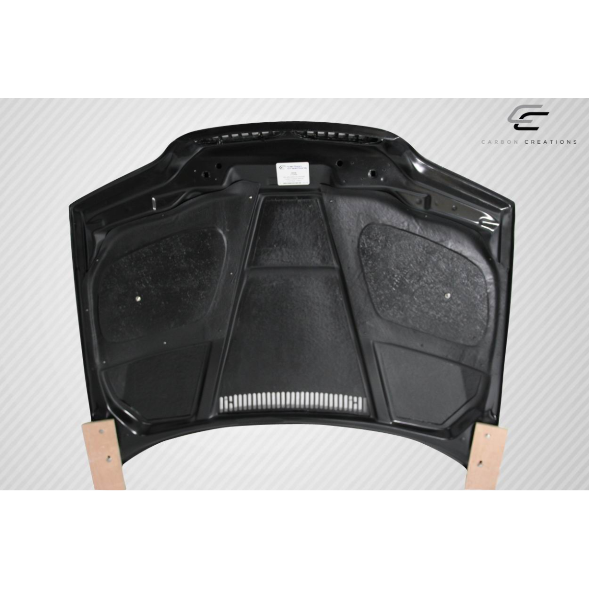 Modify your BMW 3-Series 1999 with our Exterior/Hoods - Top view angle of carbon fiber hood part