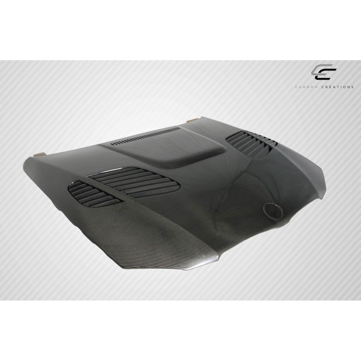 Modify your BMW 3-Series 2007 with our Exterior/Hoods - Front view angled down slightly upward