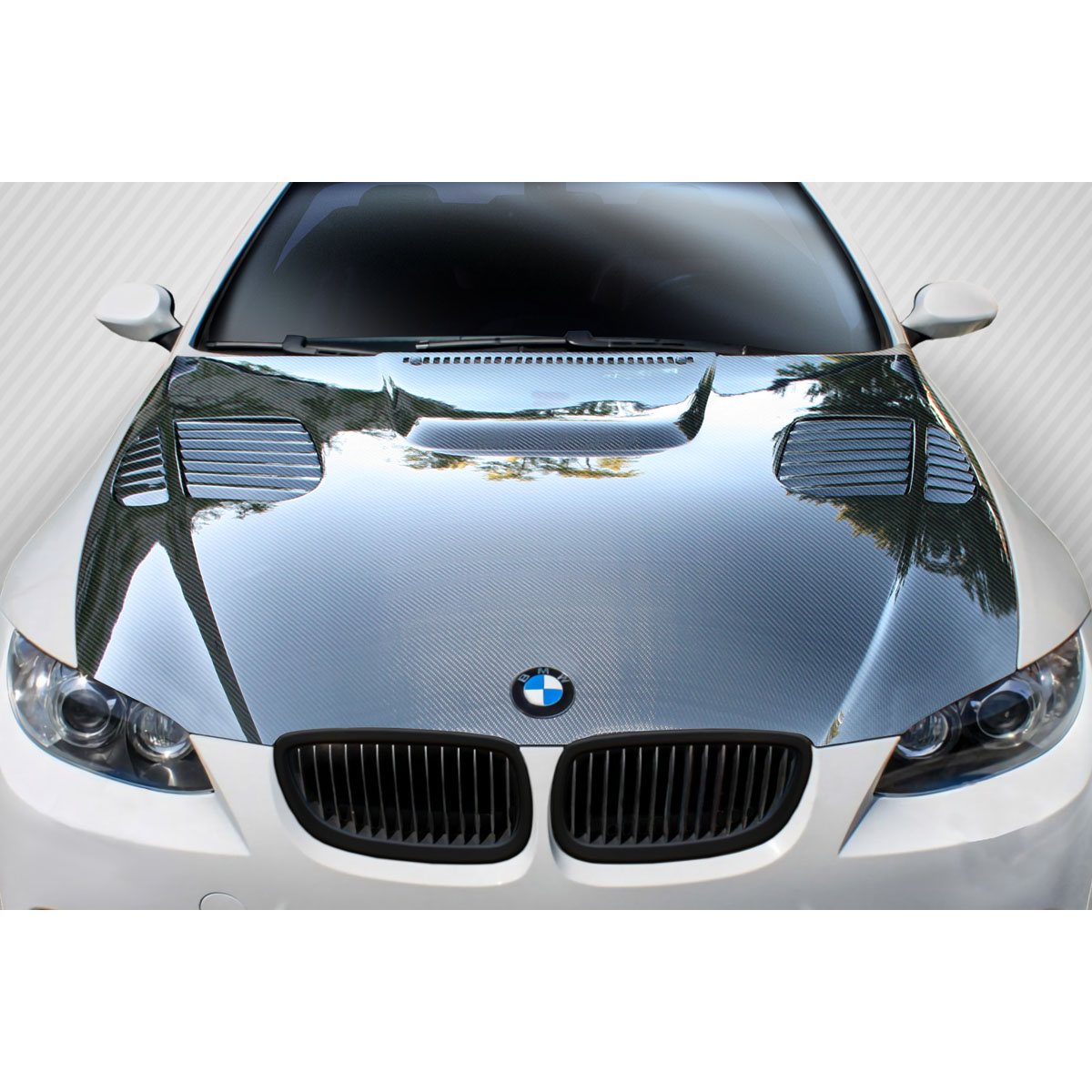 Modify your BMW 3-Series 2007 with our Exterior/Hoods - Viewed from above at a slight angle