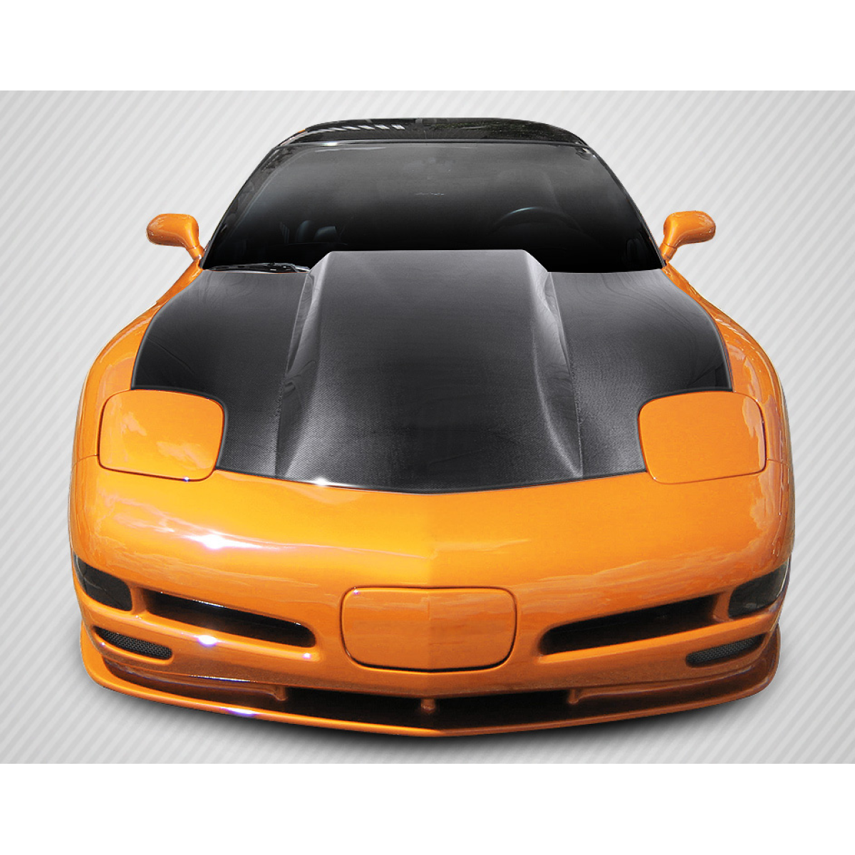 Modify your Chevrolet Corvette 1997 with our Exterior/Hoods - Front view of the cowl hood at a top angle