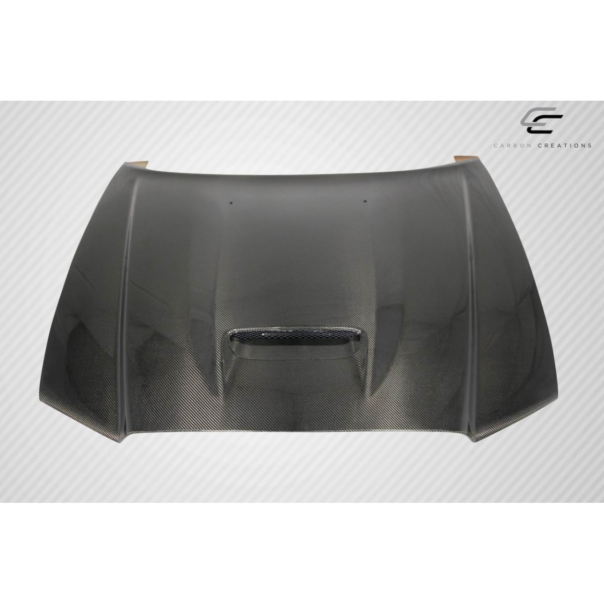 Modify your Dodge Charger 2011 with our Exterior/Hoods - Front view of carbon fiber hood part