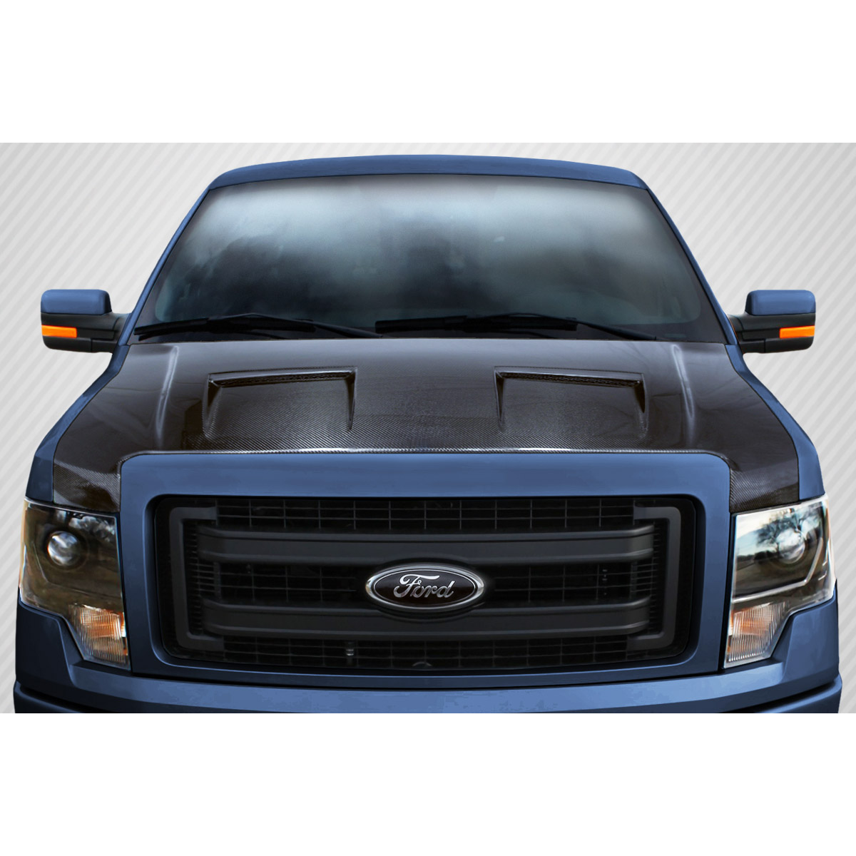 Modify your Ford F-150 2009 with our Exterior/Hoods - Front angle view of the vehicle hood