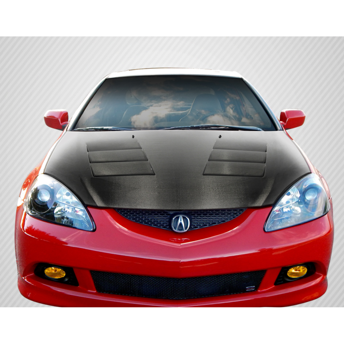 Modify your Acura RSX 2002 with our Exterior/Hoods - Top down view of a car hood