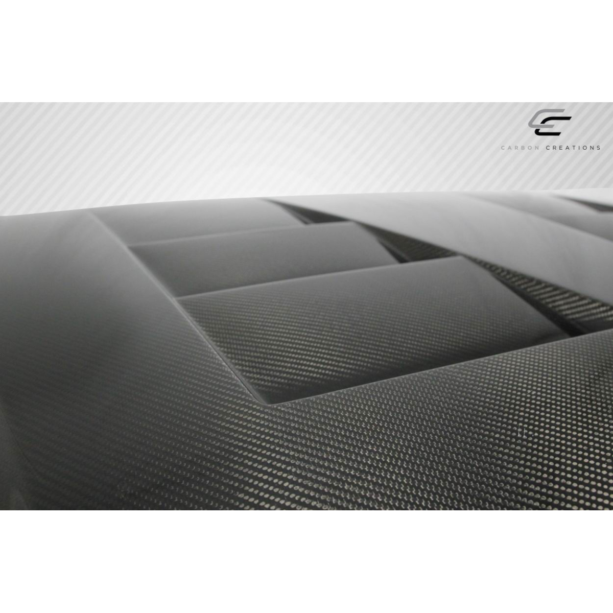 Modify your Hyundai Genesis 2013 with our Exterior/Hoods - Angle showing carbon fiber texture and vents